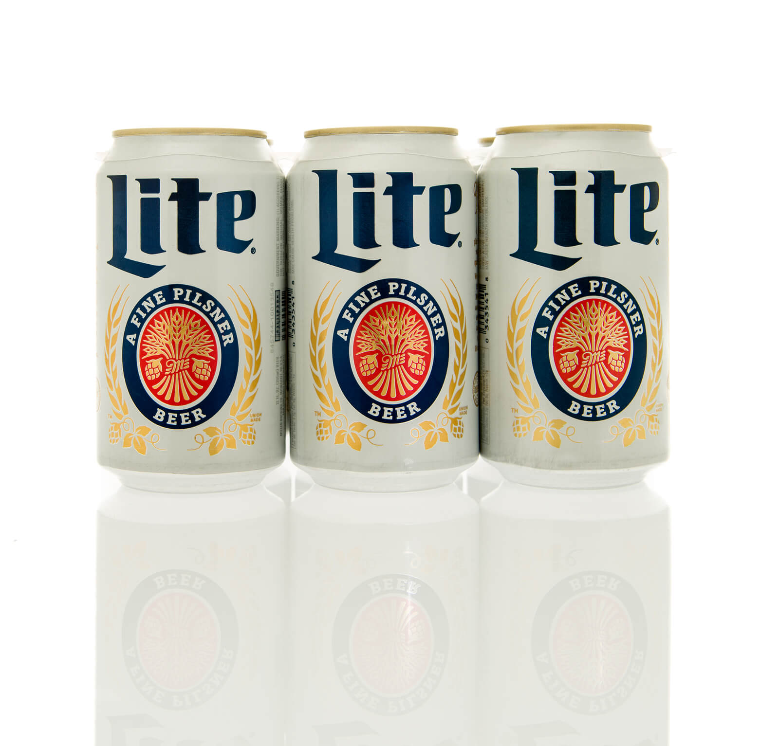 Winneconne WI - 17 Feb 2016: Six pack of Miller Lite in cans.